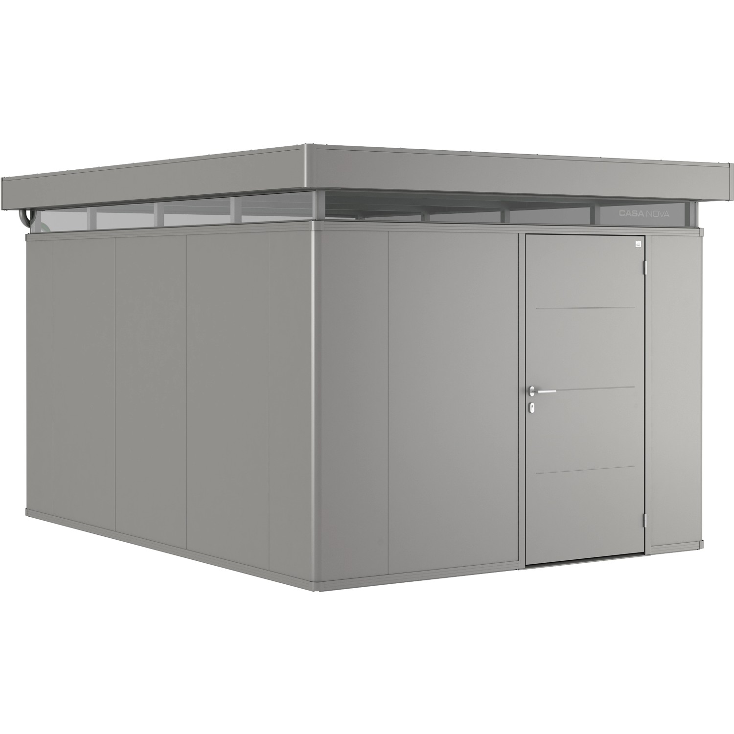 Biohort Plechový zahradní domek CasaNova 3 x 4 křemenově šedá, 430 x 330 cm, P