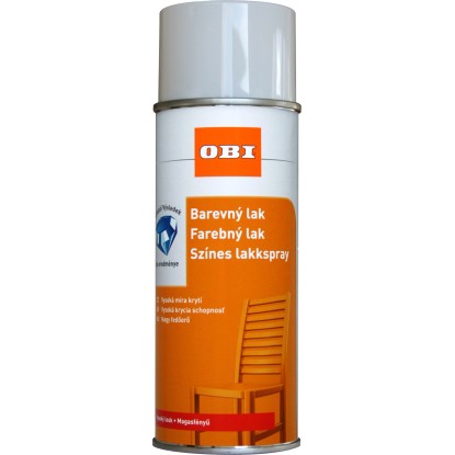OBI Lak ve spreji vysoce lesklý RAL 9010 bílá 400 ml