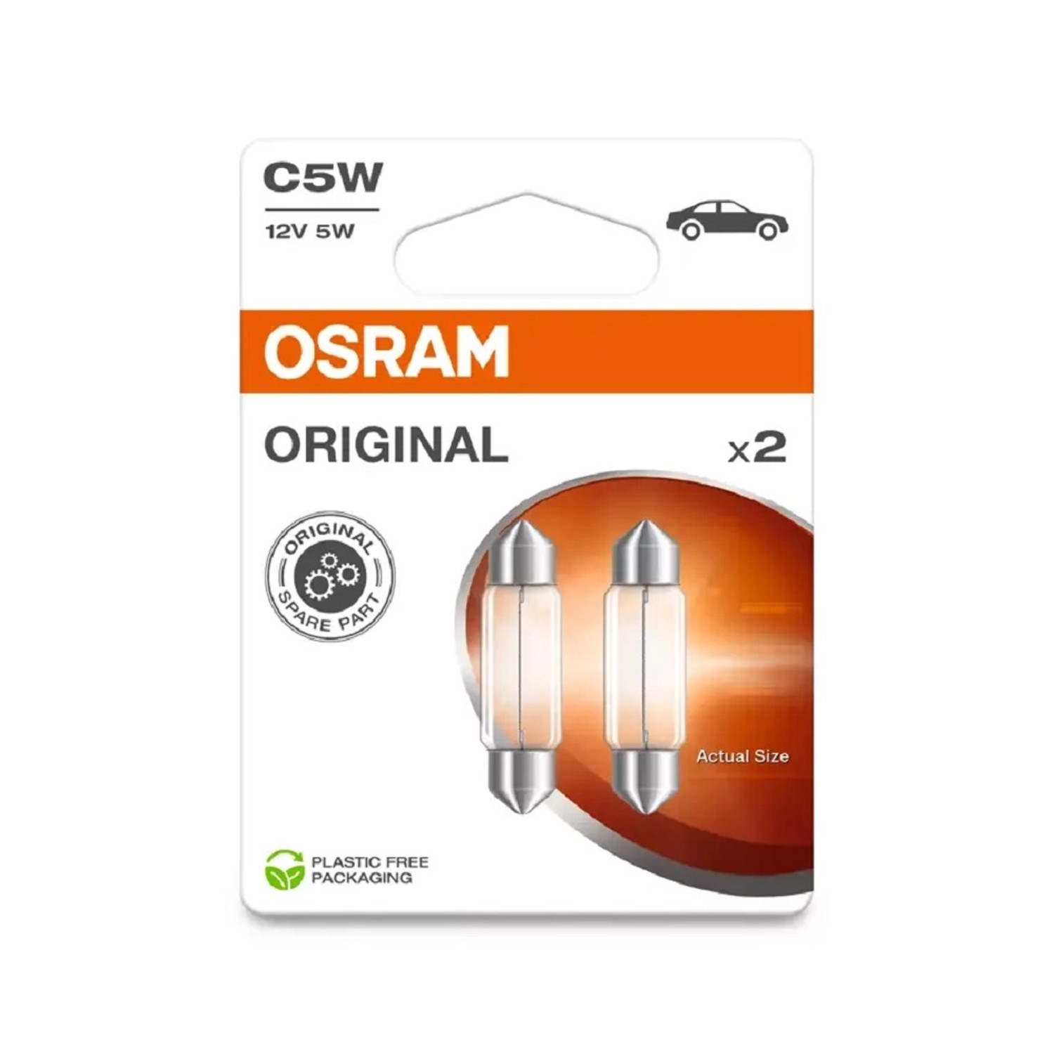 OSRAM Pomocná autožárovka Original - Festoon 6418, 5W, 12V, 2 ks (BLI ECO)