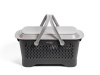 Plastia Košík na sklizeň s víkem antracitový 47,5 x 27,2 x 23,4 cm Plastia Košík na sklizeň s víkem antracitový 47,5 x 27,2 x 23,4 cm