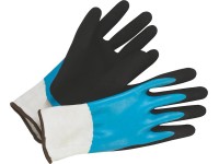 Zahradní rukavice Comfort s nitrilovou vrstvou, modrá-černá, vel. 7