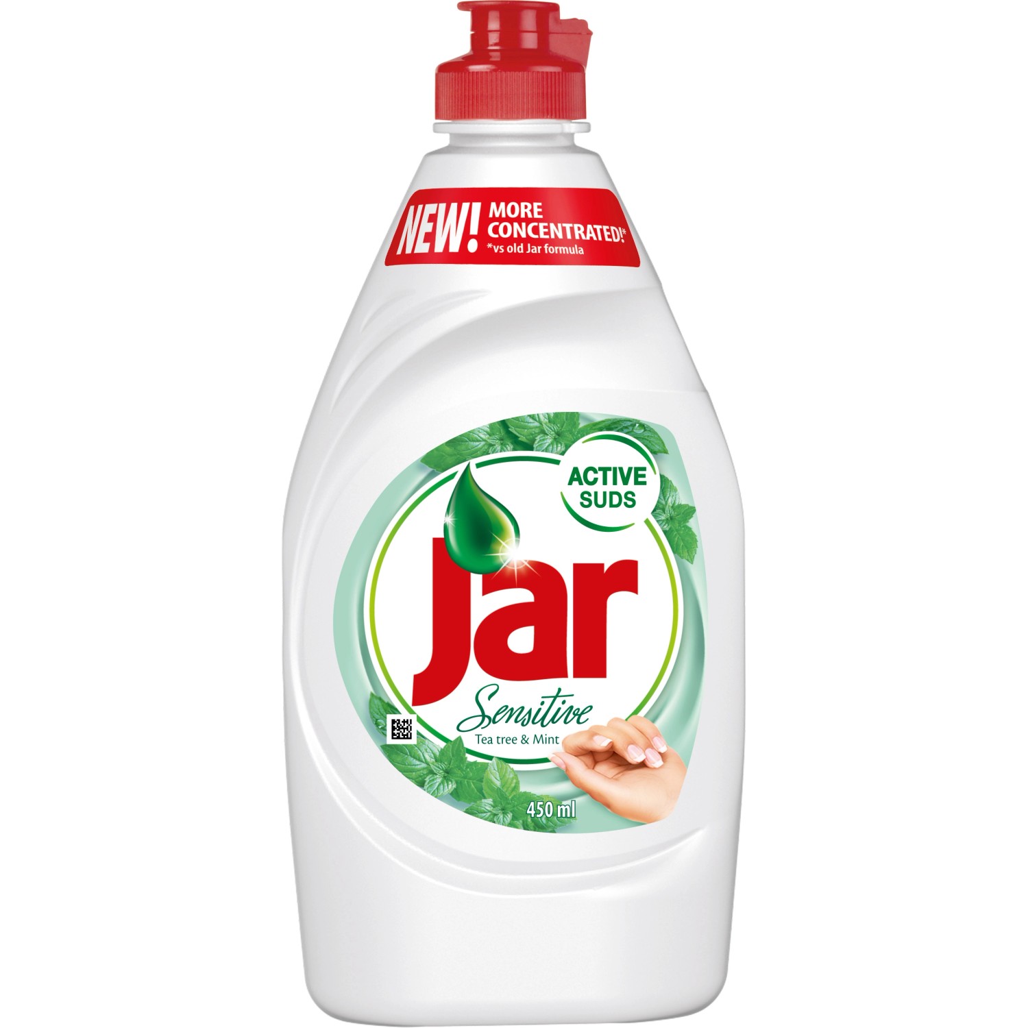Jar Sensitive - prostředek na mytí nádobí - Tea Tree & Mint, 450 ml
