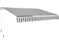 OBI Kloubová markýza s LED osvětlením, šedobílá, 300 x 200 cm