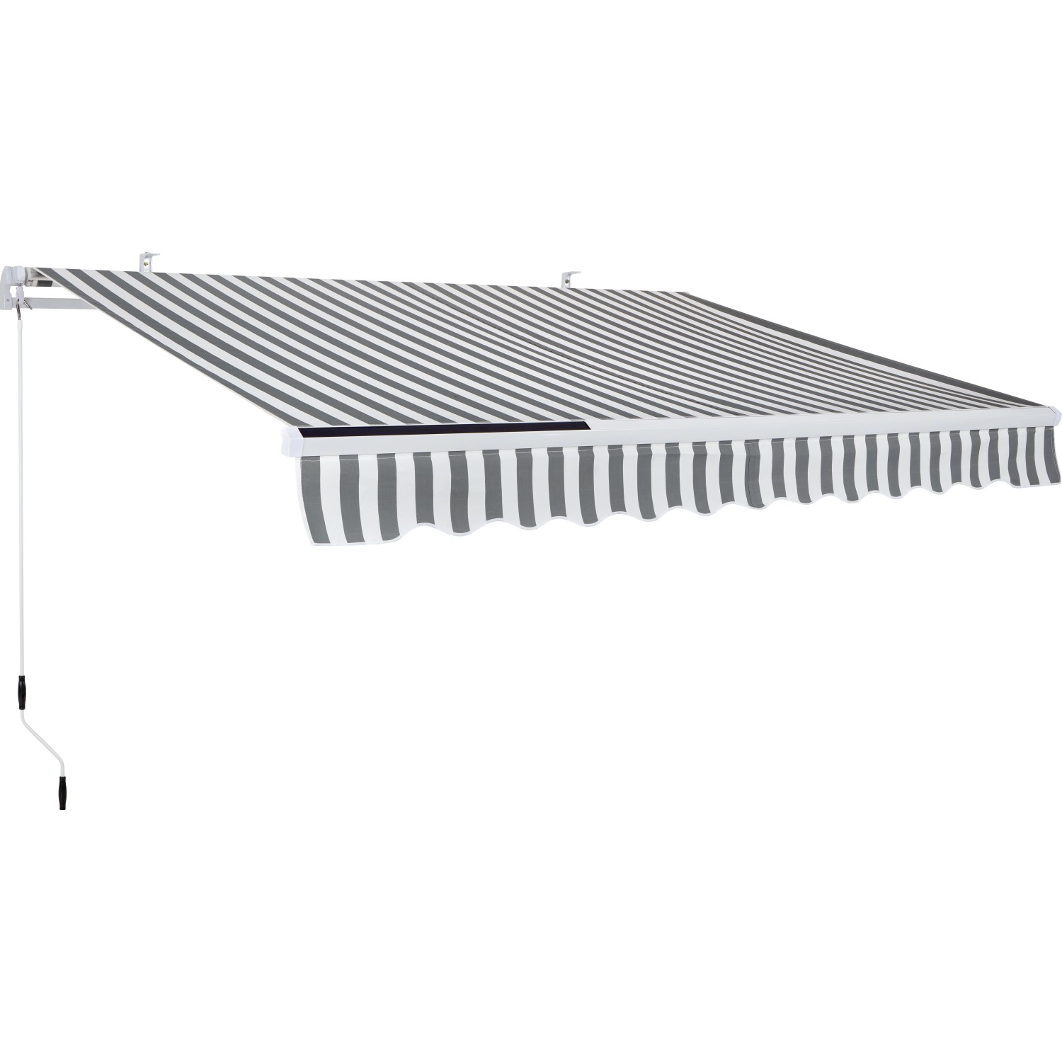 OBI Kloubová markýza s LED osvětlením, šedobílá, 300 x 200 cm