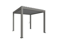 Biohort Pergola 3 x 3 křemenově šedá/stříbrná 312 x 312 cm