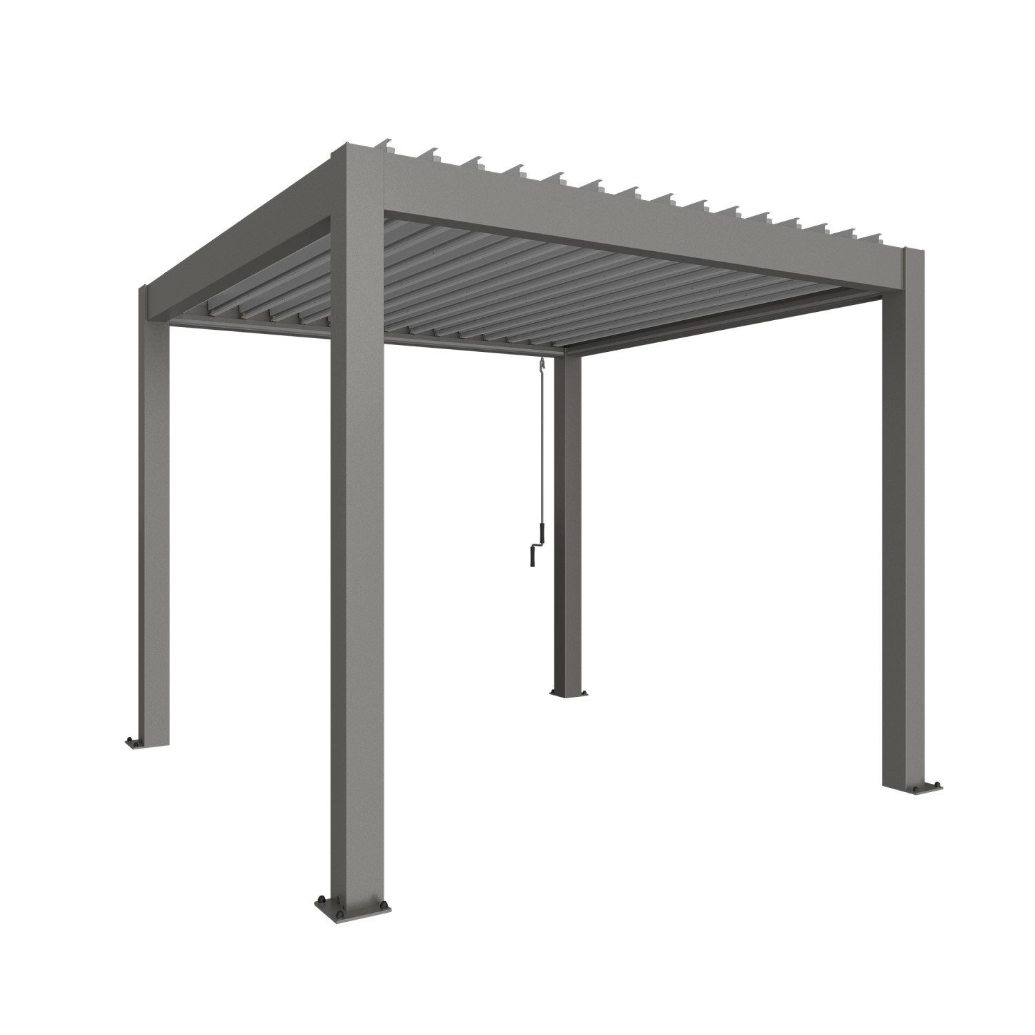 Biohort Pergola 3 x 3 křemenově šedá/stříbrná 312 x 312 cm