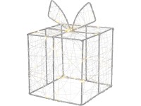Exteriérová LED drátěná dekorace dárek, 50 LED, 15 x 15 x 21 cm