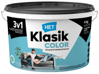 HET Klasik COLOR Tónovaná interiérová barva KC 0477 modrý karibik, 4 kg