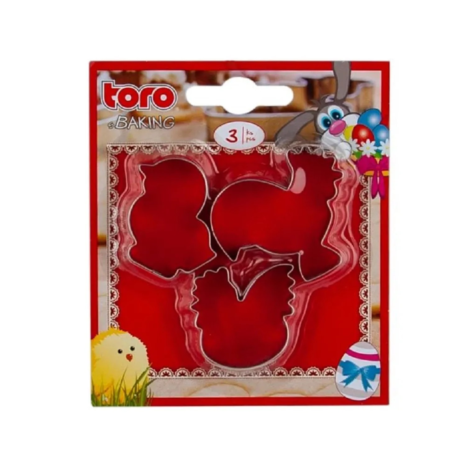 Toro Vykrajovátka velikonoční kohout, slepice, kuře, 3 ks
