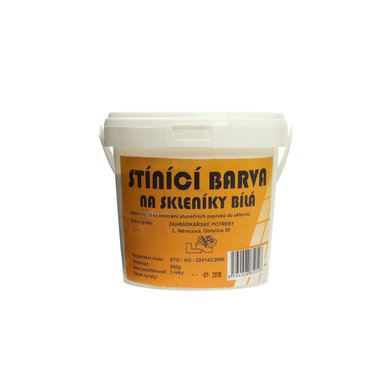 Stínící barva na skleníky bílý 500 g