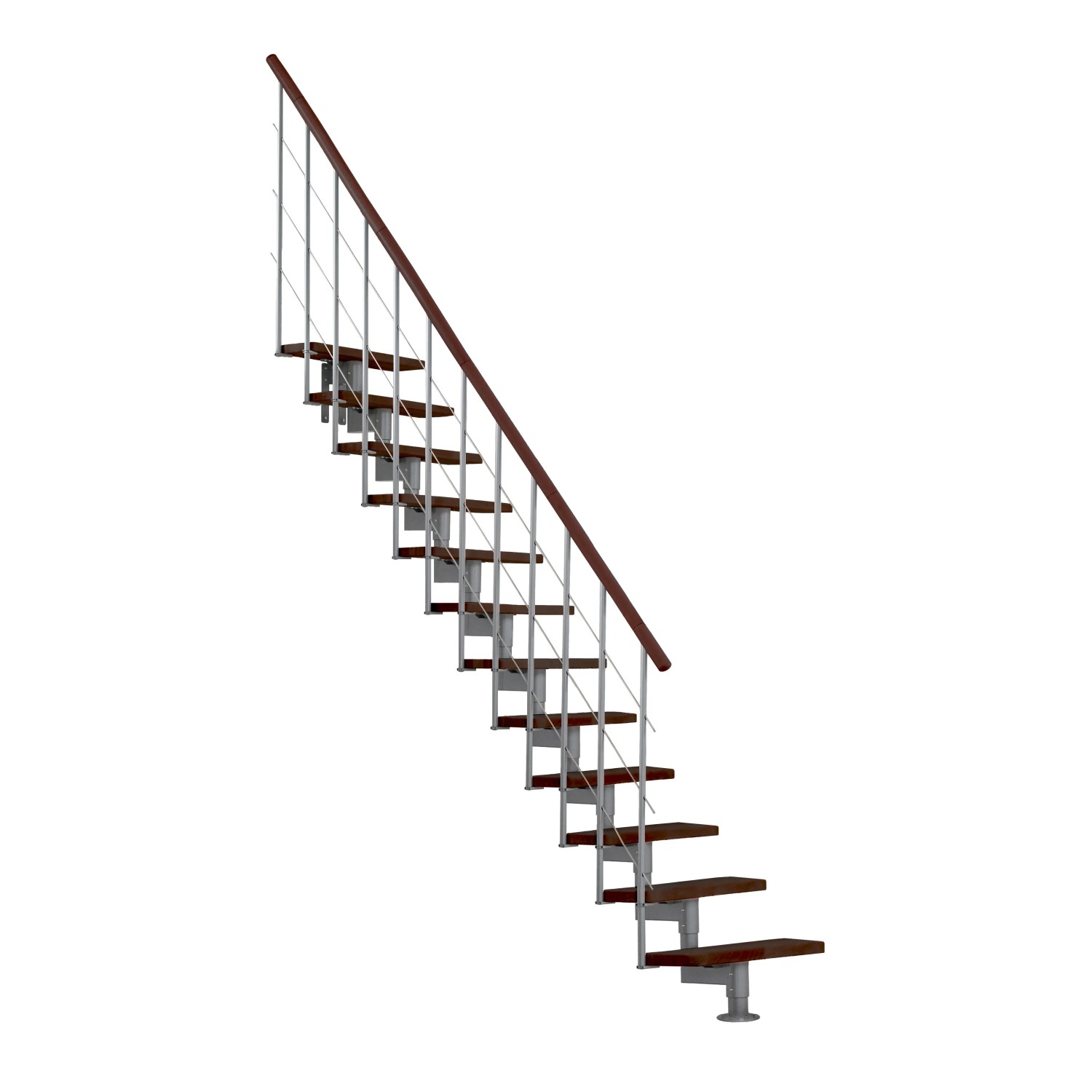 Minka STAIRS Přímé modulové schodiště Style ořech/šedá, 304,2 cm