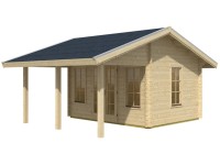 Skan Holz Dřevěný zahradní domek Luzern pro střešní tašky, přír., 380 x 300 cm