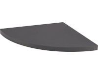 Police rohová černá matná 1,8 x 30 x 30 cm