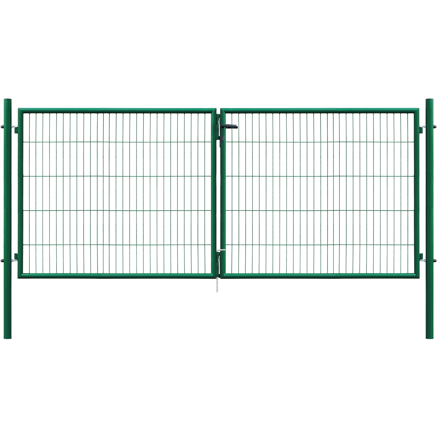 Floraworld Dvoukřídlá brána Classic jednoduchá výplň zelená 125 x 300 cm