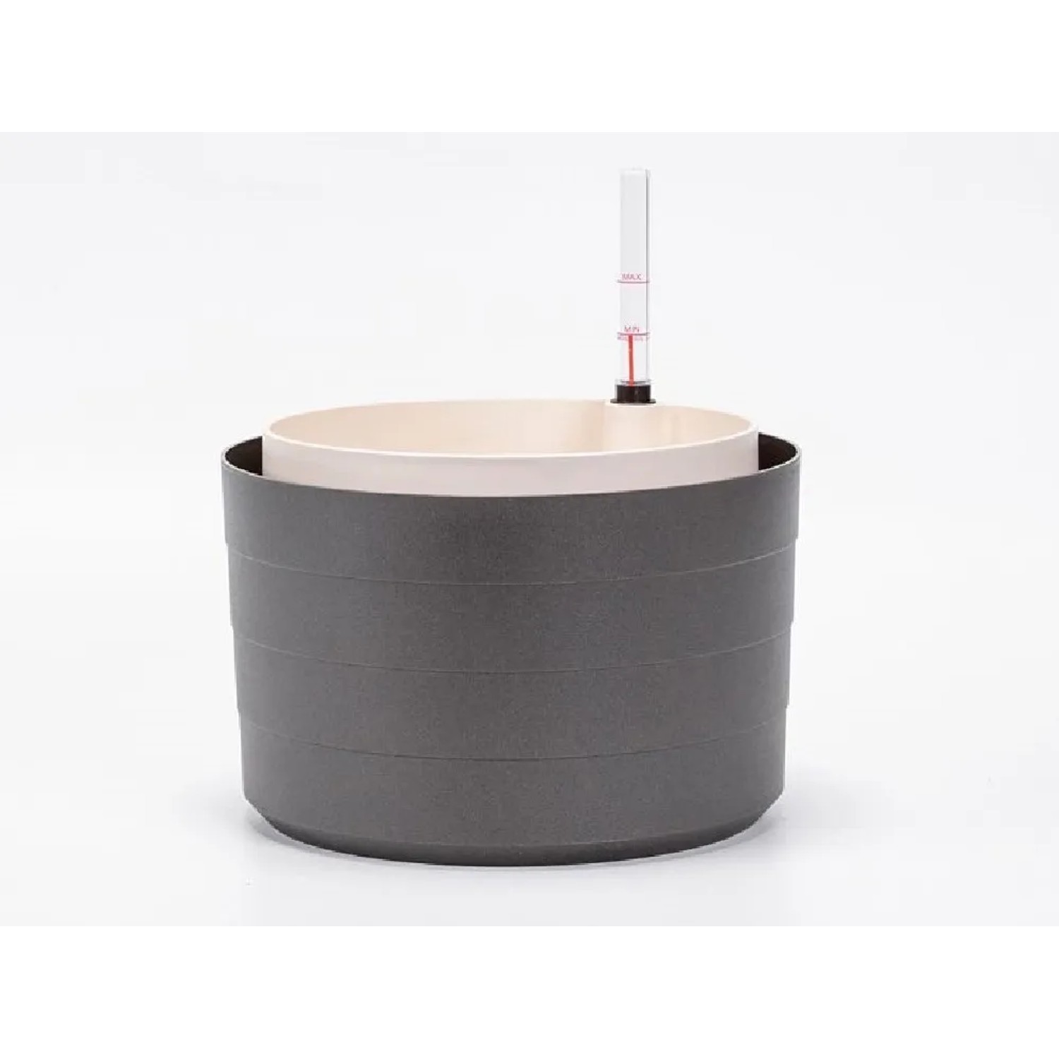 Plastia Samozavlažovací květináč Berberis antracit+slonová kost pr. 30 x 19,8 cm