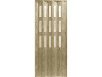HOPA Plastové shrnovací dveře Matrix prosklené borovice rustikální 87 x 200 cm