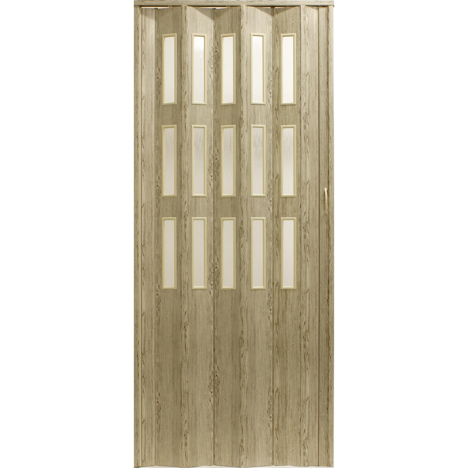 HOPA Plastové shrnovací dveře Matrix prosklené borovice rustikální 87 x 200 cm