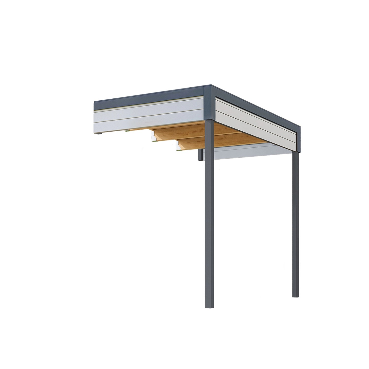 Weka Přístavba 1 pro dřevěný zahradní domek Batu 2, světle šedá, 150 x 250 cm