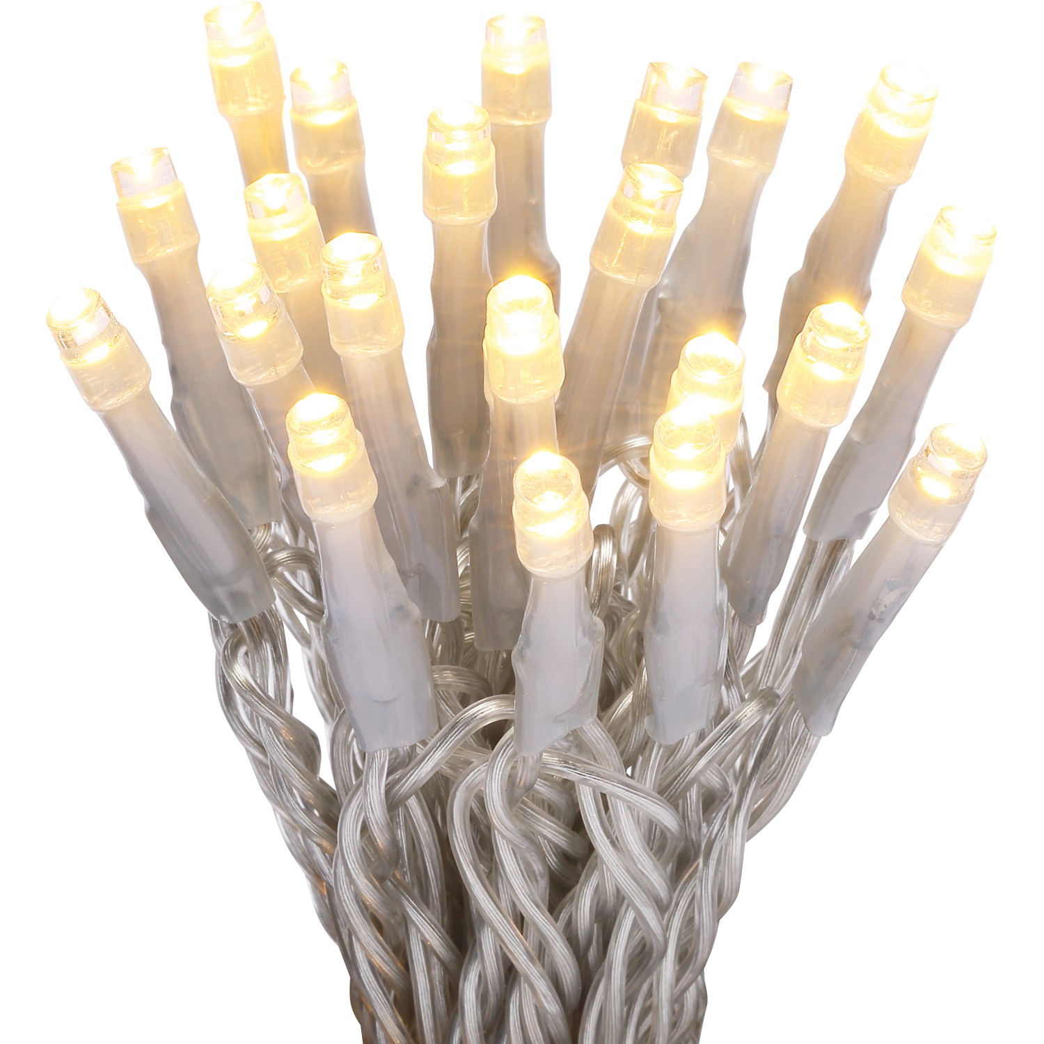 VLC LED světelný řetěz 80 x LED teplá bílá, 8funkcí, IP44, průhledný, 8,92 m