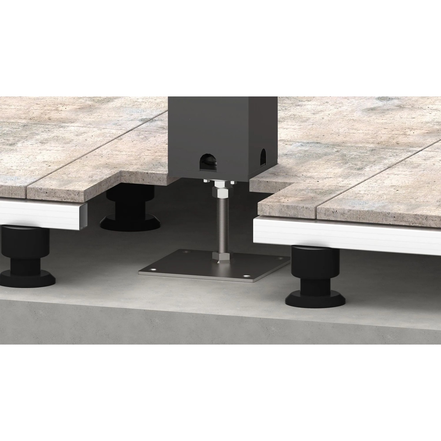 Biohort Výškově nastavitelná základní deska 20 x 20 x 25,5cm pro Pergolu tm.šedá