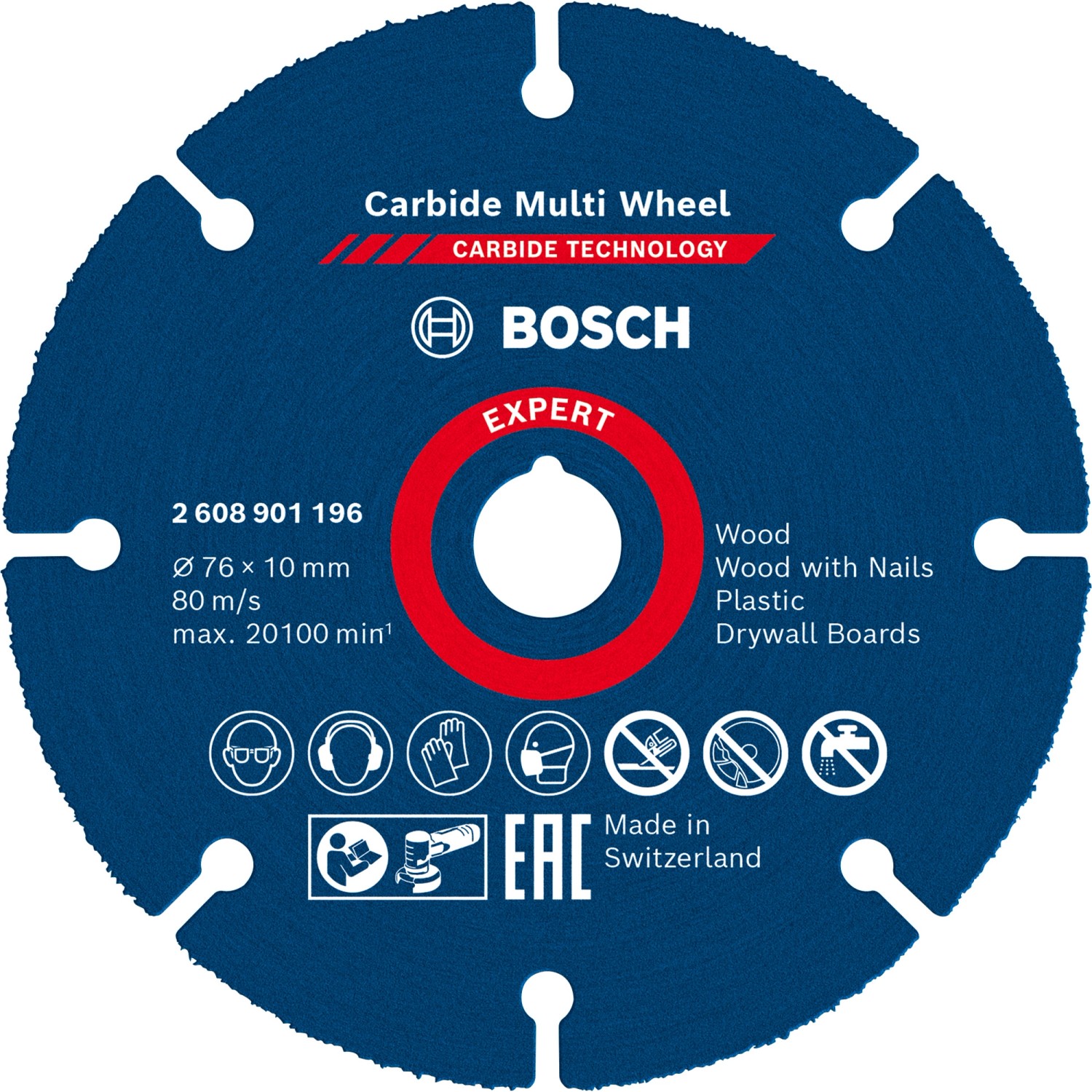 Bosch Řezací kotouč Expert Carbide Multi Wheel, pr. 76 x 10 mm