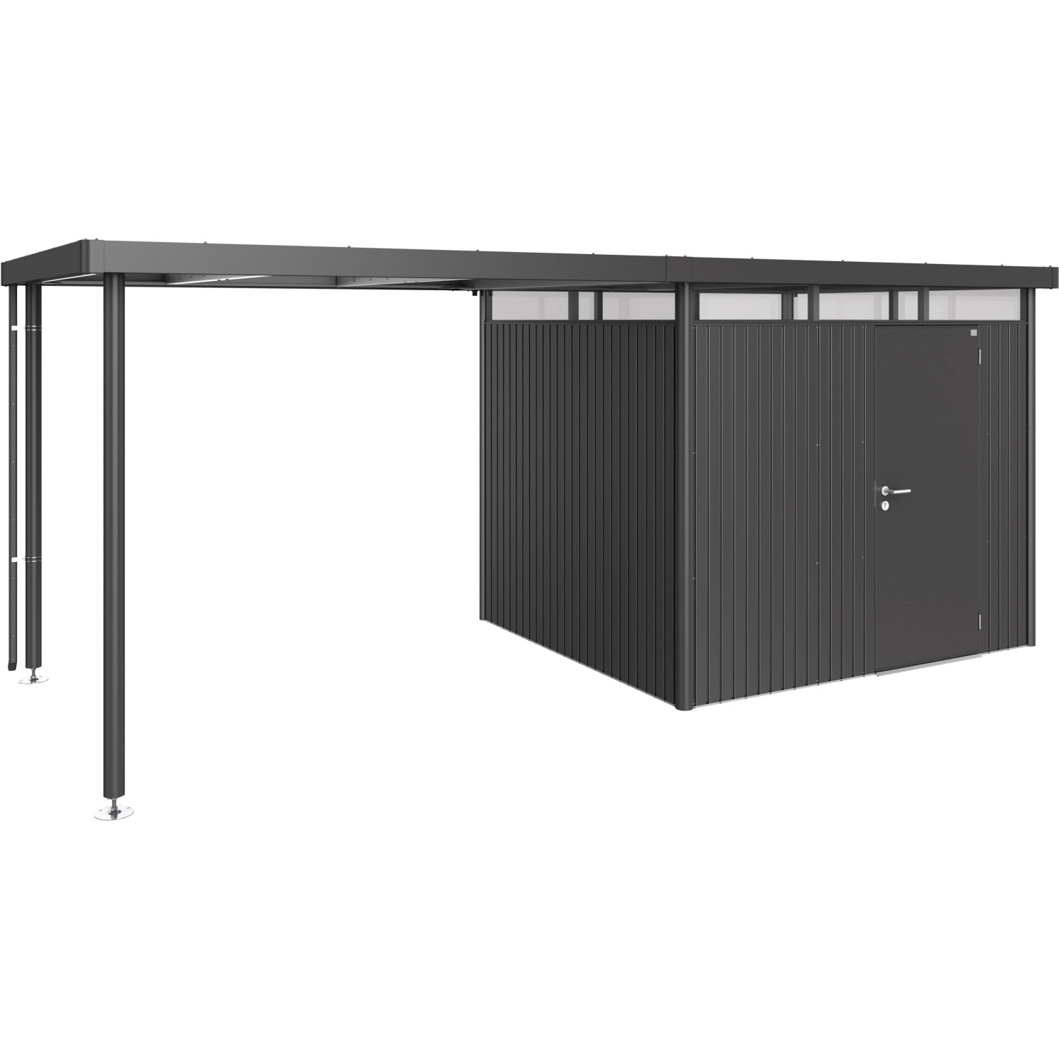 Biohort Boční střecha k zahradnímu domku HighLine H3, tmavě šedá, vel. L