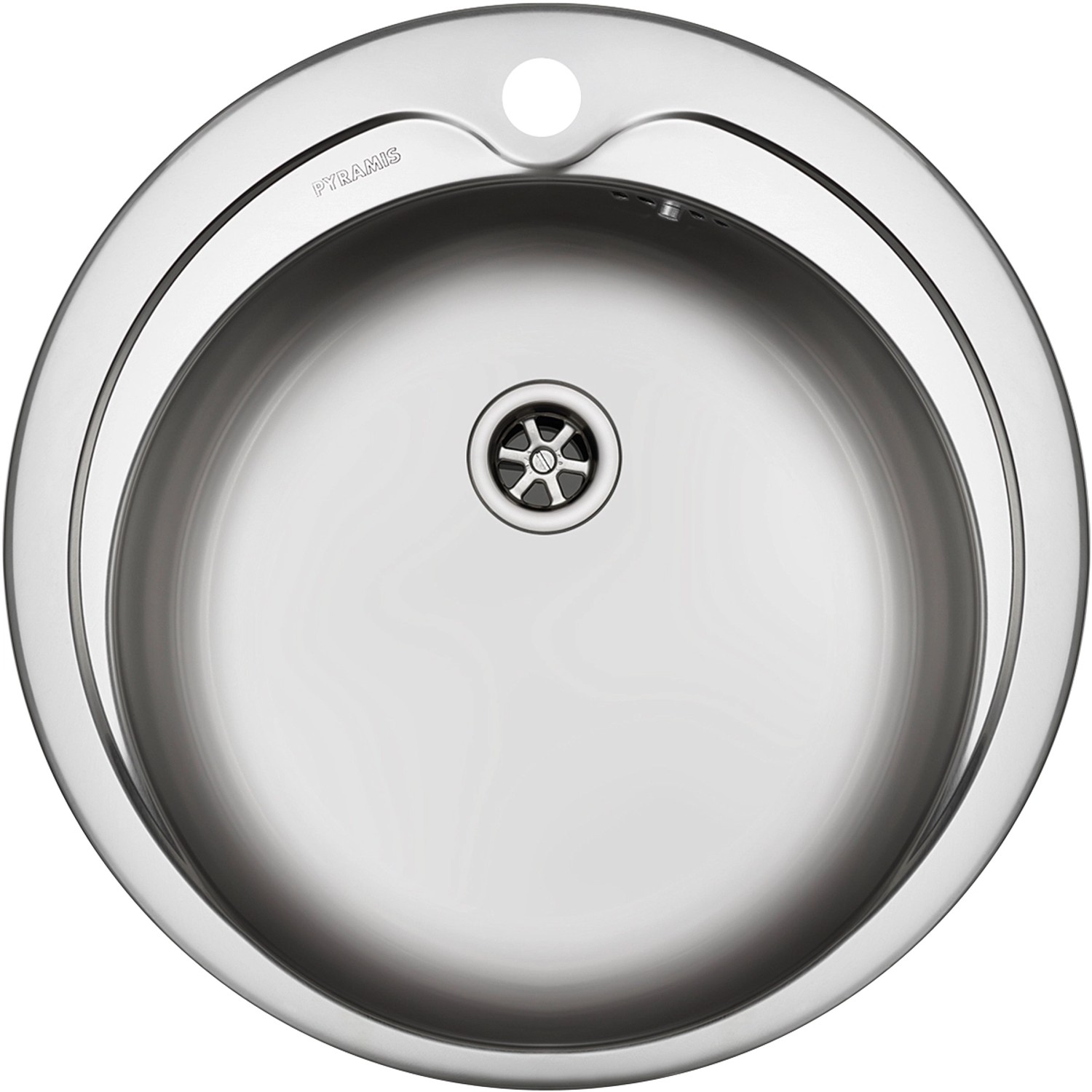 PYRAMIS Nerezový dřez KIBA 1B hladký, pr. 48,5 cm (60 mm)