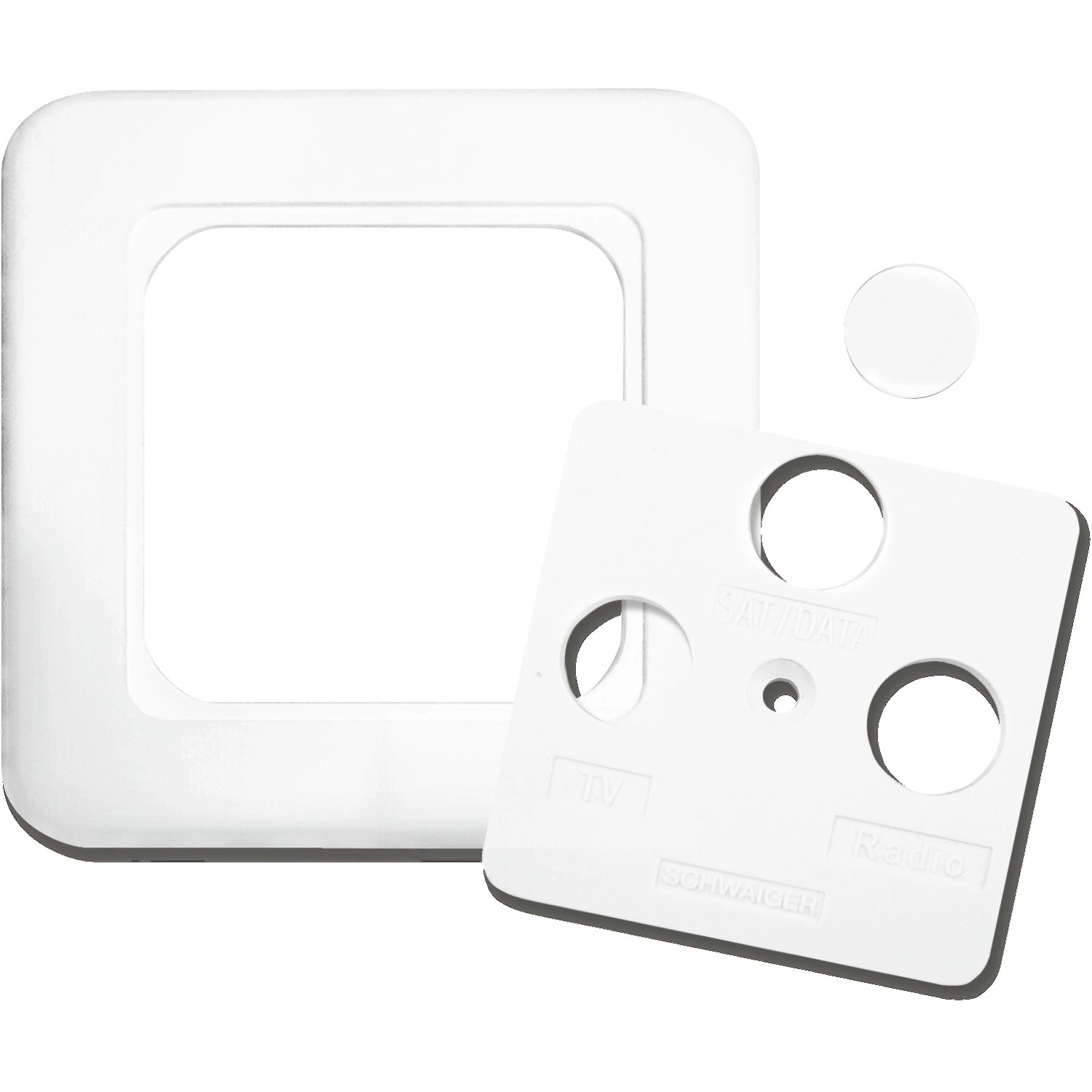 Schwaiger Sada krycího rámečku pro satelitní a anténní zásuvky