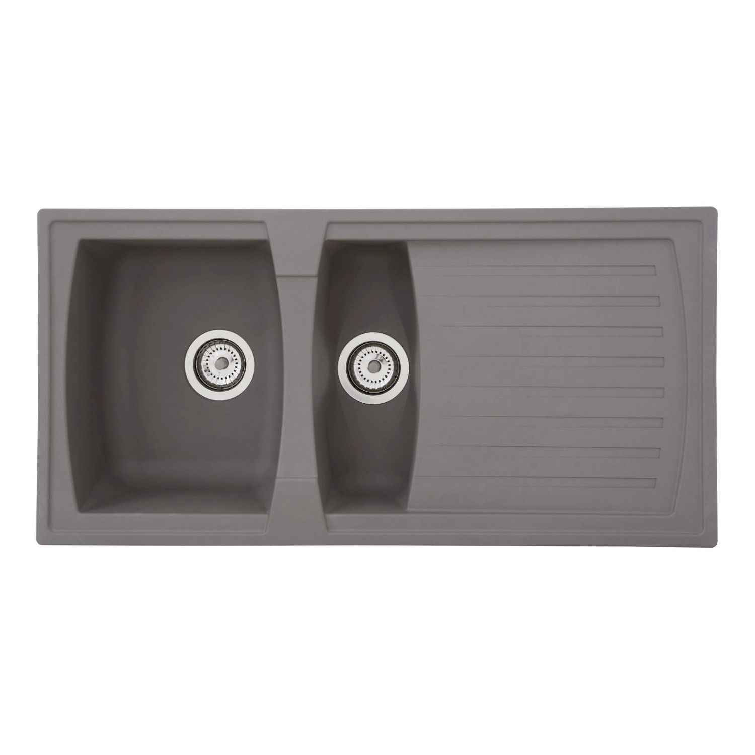 Respekta Kuchyňský dřez Mineralite Boston betonově šedý 100 x 50 cm