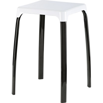 CMI Koupelnová stolička černá / bílá