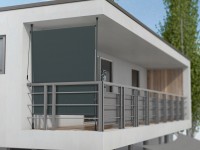 Vertikální markýza, montáž upnutím, antracitová, 150 x 300 cm