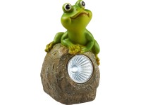 LED solární kámen s žábou