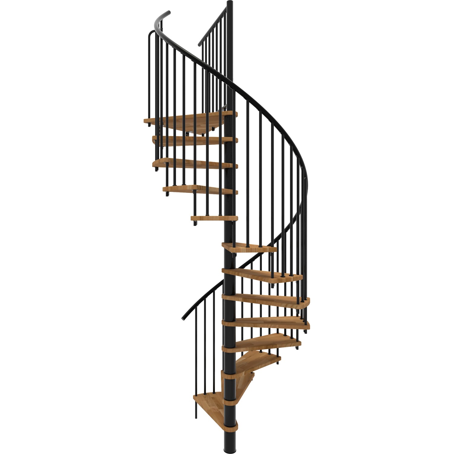 Minka STAIRS Kombinované točité schodiště Spiral Smart dub/černá pr. 140 cm