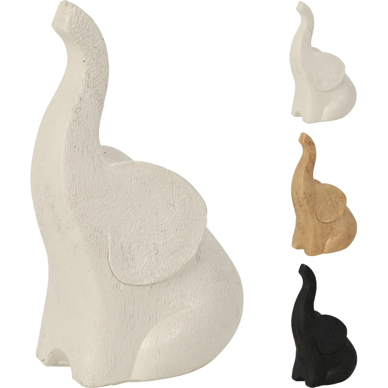 Levně Koopman Figurka sedícího slona z polyresinu, různé barvy, 17 cm