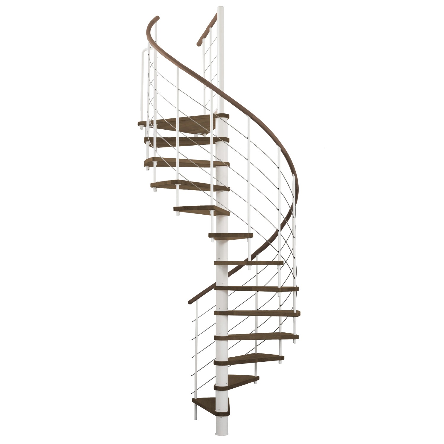 Minka STAIRS Kombinované točité schodiště Venezia ořech/bílá pr. 120 cm