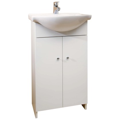 A-Interiéry Koupelnová skříňka s keramickým umyvadlem Zita 50, bílá