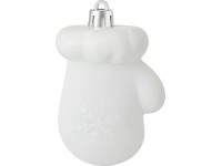 Dekorace na vánoční stromeček rukavice, bílá, 4 ks