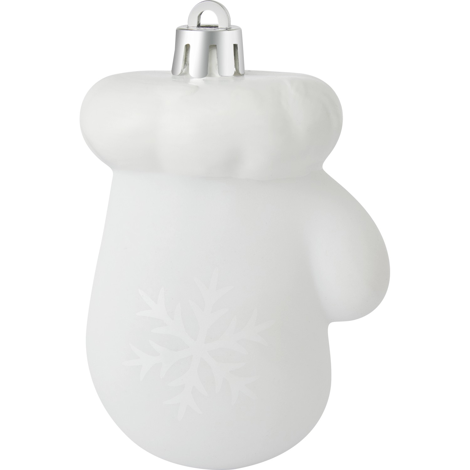 Dekorace na vánoční stromeček rukavice, bílá, 4 ks