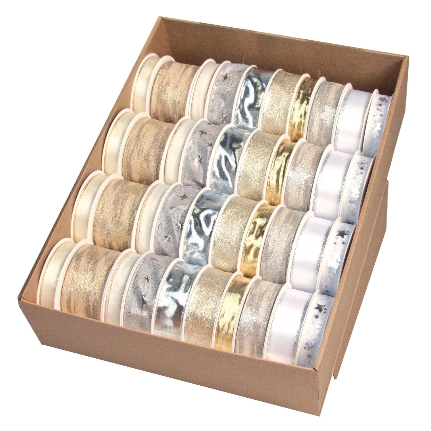 Ditipo Vánoční látková stuha s drátkem, různé druhy, 1 ks