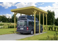 Skan Holz Přístřešek na auto Friesland Caravan ALU, zelený, 397 x 555 cm