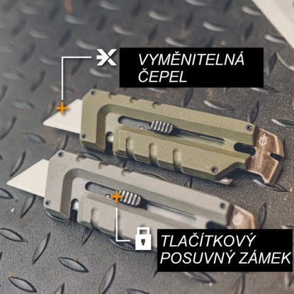 Gerber Prybrid Utility kapesní nástroj s 8 nástroji, včetně vyměnitelné čepele a posuvného zámku.