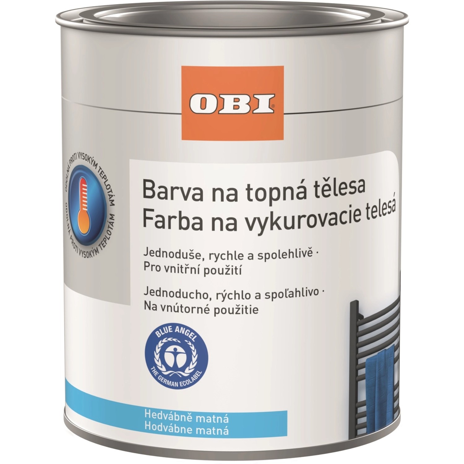 OBI Barva na topná tělesa hedvábně matná bílá 375 ml
