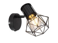 GLOBO Nástěnné svítidlo PRISKA černá E27 40 W 130 x 165 x 165 mm