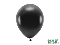 PartyDeco Balónky ECO metal černé 26 cm, 10 ks
