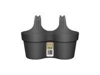 Florus Balkonový květináč Paris Hanger Duo antracit 35 x 27,3 x 25 cm