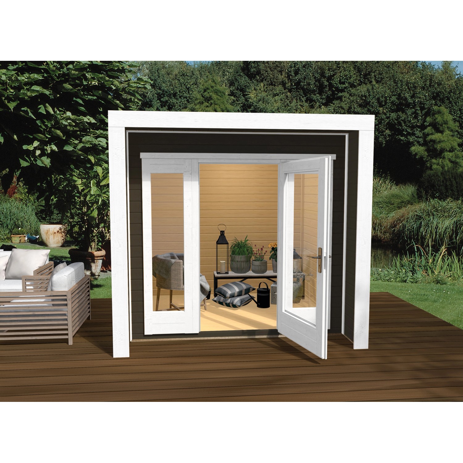 Weka Designový zahradní domek 263, vel. 1, antracitová, 245 x 235 cm