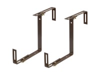 Balkonový držák květinového truhlíku 2D, nosnost 25 kg, hnědá, 2 ks