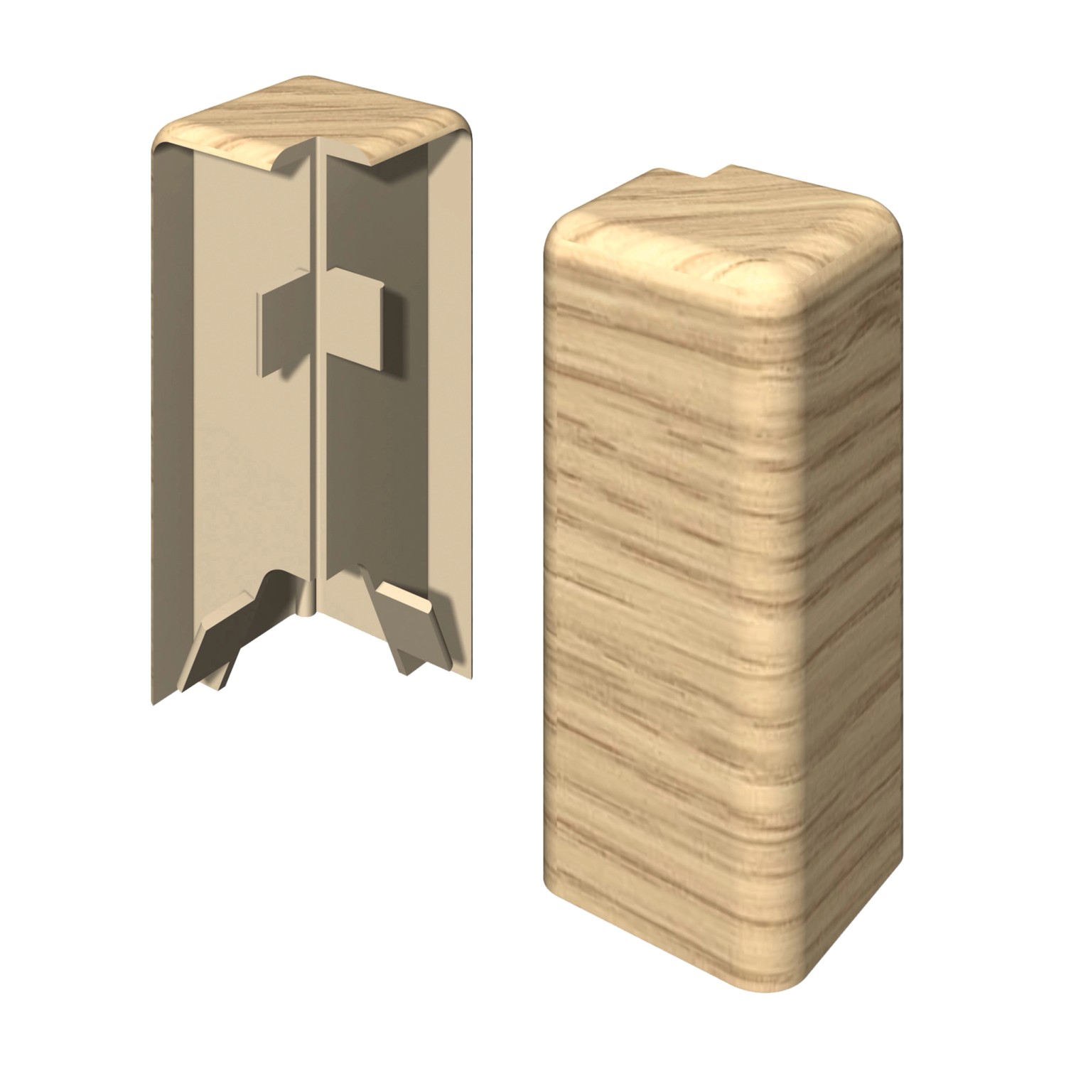 Egger Vnější roh pro soklovou lištu CUBICAL cub světlý, 2 ks