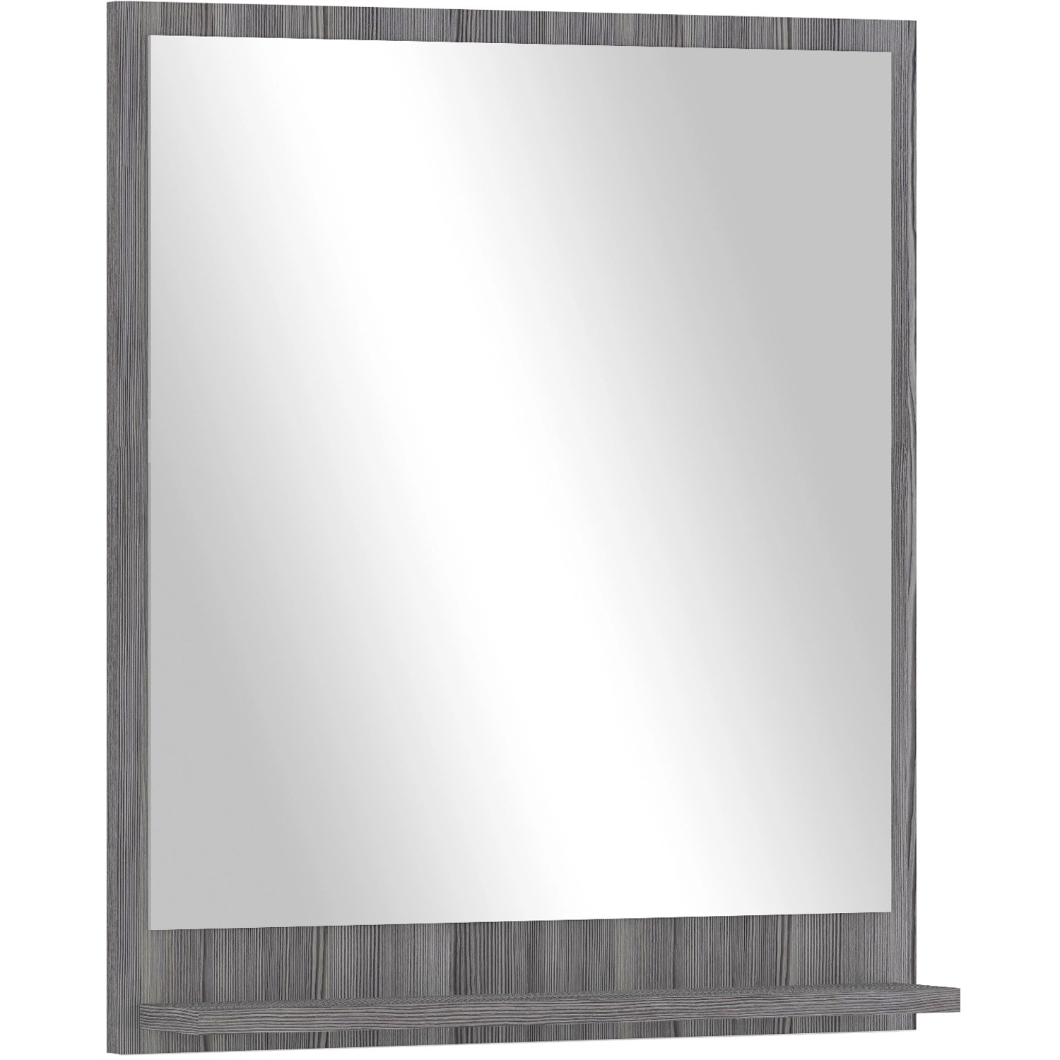 Astor Koupelnové zrcadlo Oslo s poličkou, šedá, 60 x 68 cm