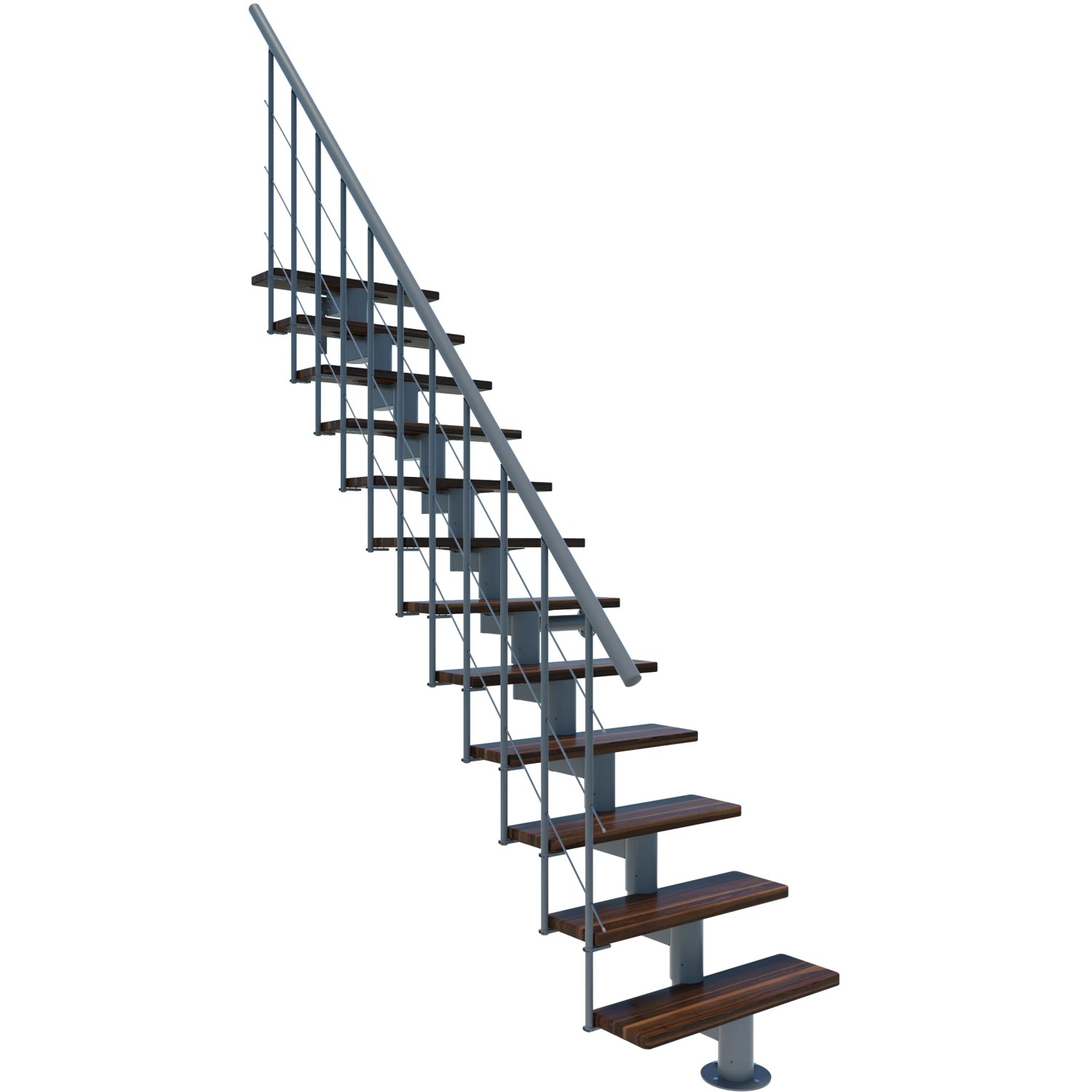 Minka STAIRS modulové schodiště Comfort Top ořech/šedá, 312 cm